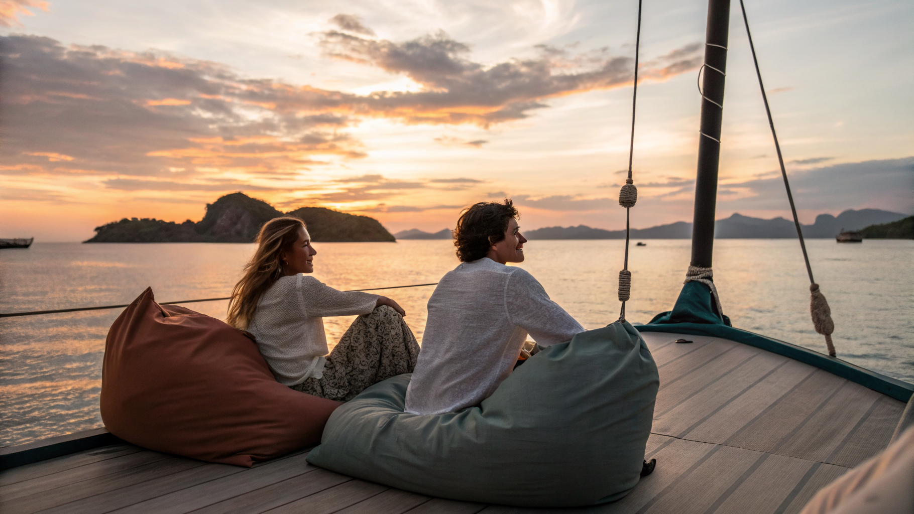 Guests on the bow — between dives