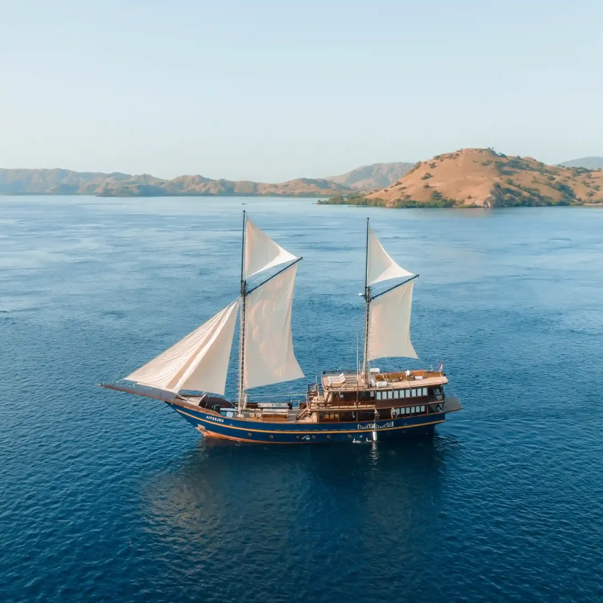 Celestia Phinisi liveaboard sailing Raja Ampat