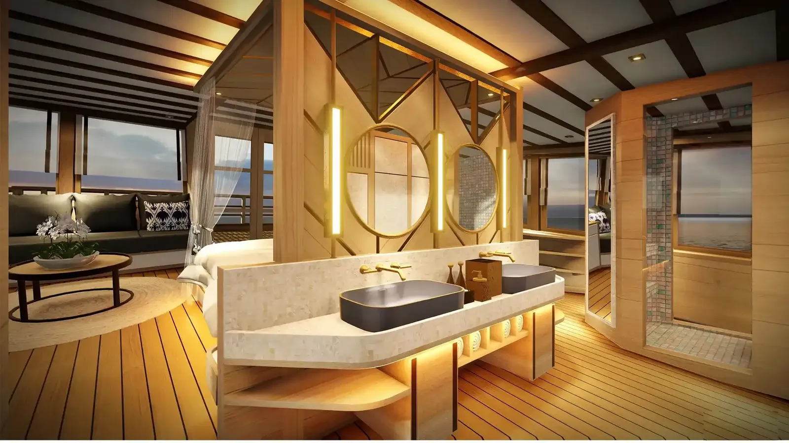 Liveaboard interior — Master Suite 3 Otium Phinisi